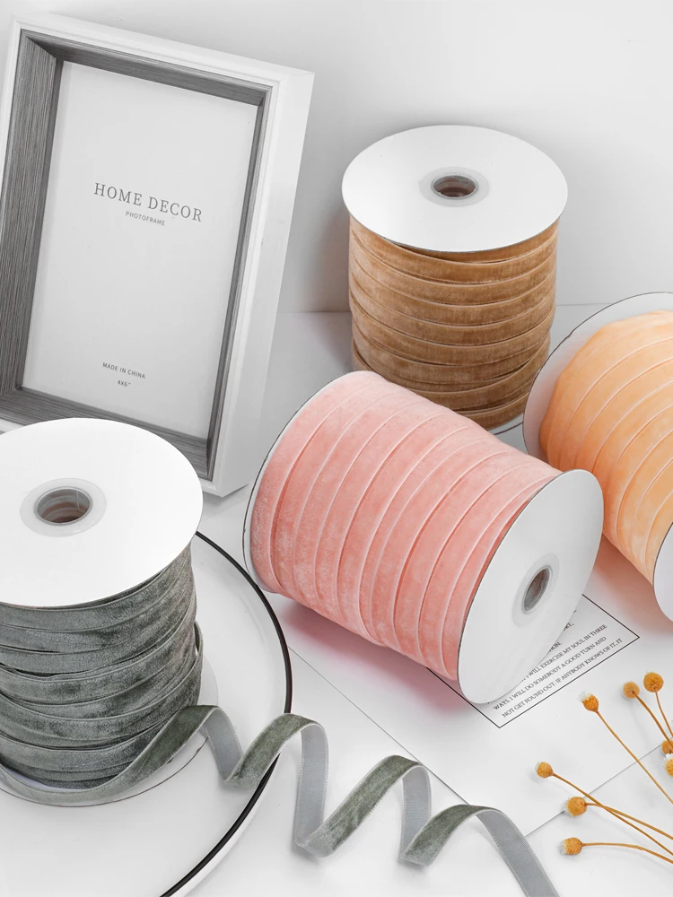 Velvet Ribbon Roll - 50Yards kadife kurdele 3/8 