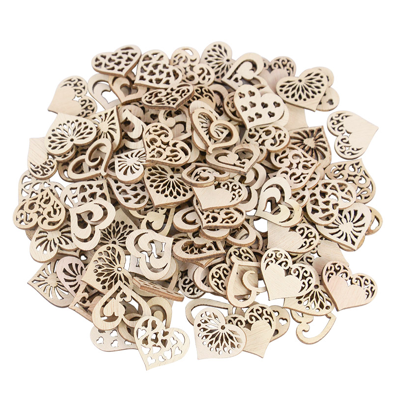 Embellish Craft - 50/100 adet Delikli Kalp Desen Küçük