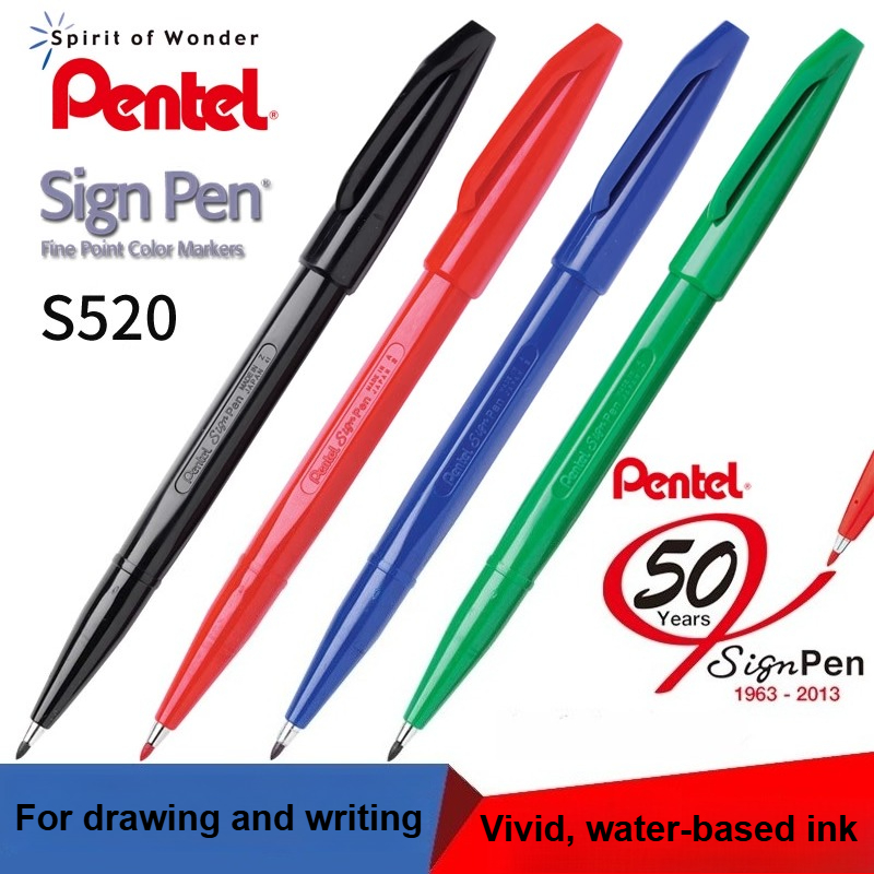 Pentel Pen Sign Pen - 1/3/12 adet Pentel S520 işaretleme kalemi