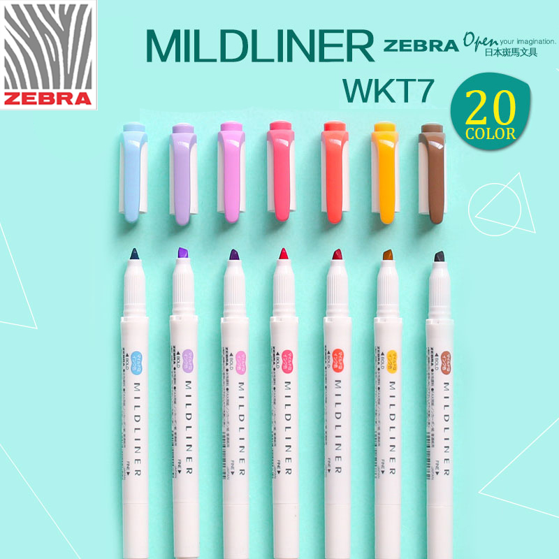 Zebra Pen Mildliner - Japonya ZEBRA WKT7 yeni Mildliner çift