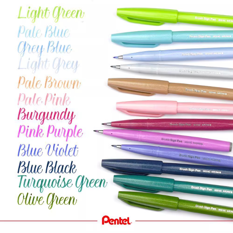 Pentel Pen Sign Pen - 1PC Pentel Fude Brush Dokunmatik İşaret