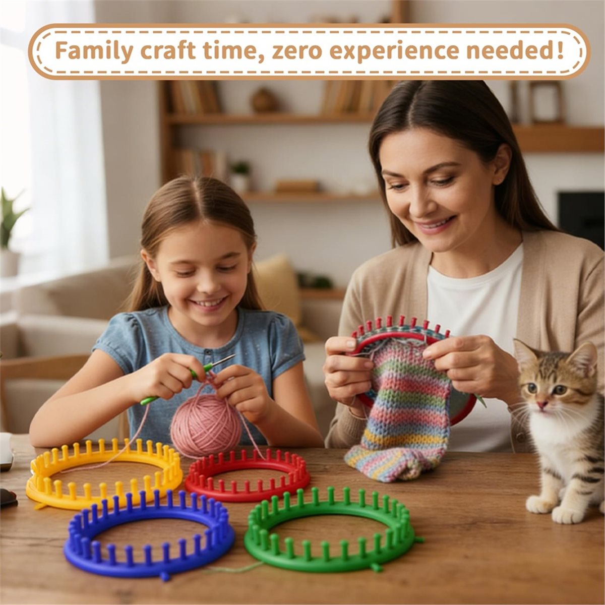 Pom Pom Maker Tool - Hafif Örgü Seti, Ponpon Yapıcı, Yeni
