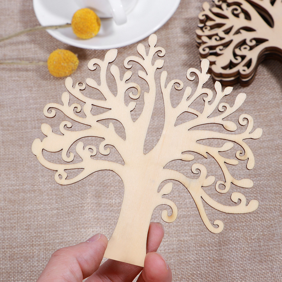 10 Adet Ham Ahşap Ağaç Süsleri - Christmas Craft Embellishment incelemesi ve fiyatı