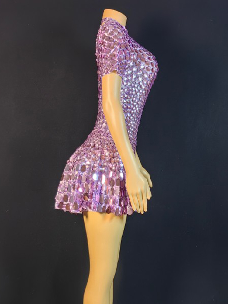 Güzel Sequins Mini elbise seks - Rhinestone Banding Trim incelemesi ve fiyatı