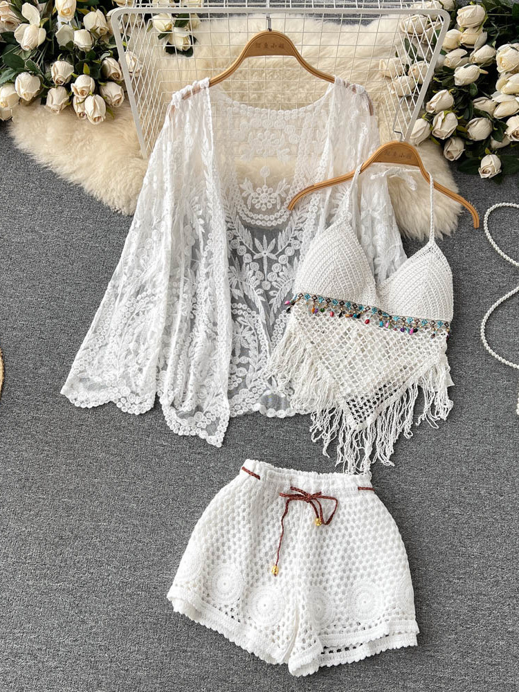 Yazlık Yeni Tatil Takımı Kadın - Tassel Fringe Trim incelemesi ve fiyatı