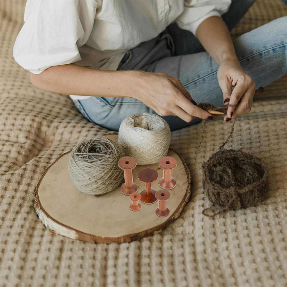 7 adet ahşap bobin seti yerden - Embroidery Craft incelemesi ve fiyatı