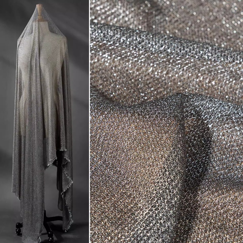 Açık Gri Metalik İplik Kumaş D - Crystal Mesh Fabric incelemesi ve fiyatı