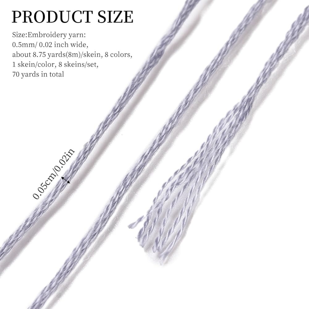 8 Skeins 70 Metre Gri Dostluk  - Embroidery Embellishments incelemesi ve fiyatı