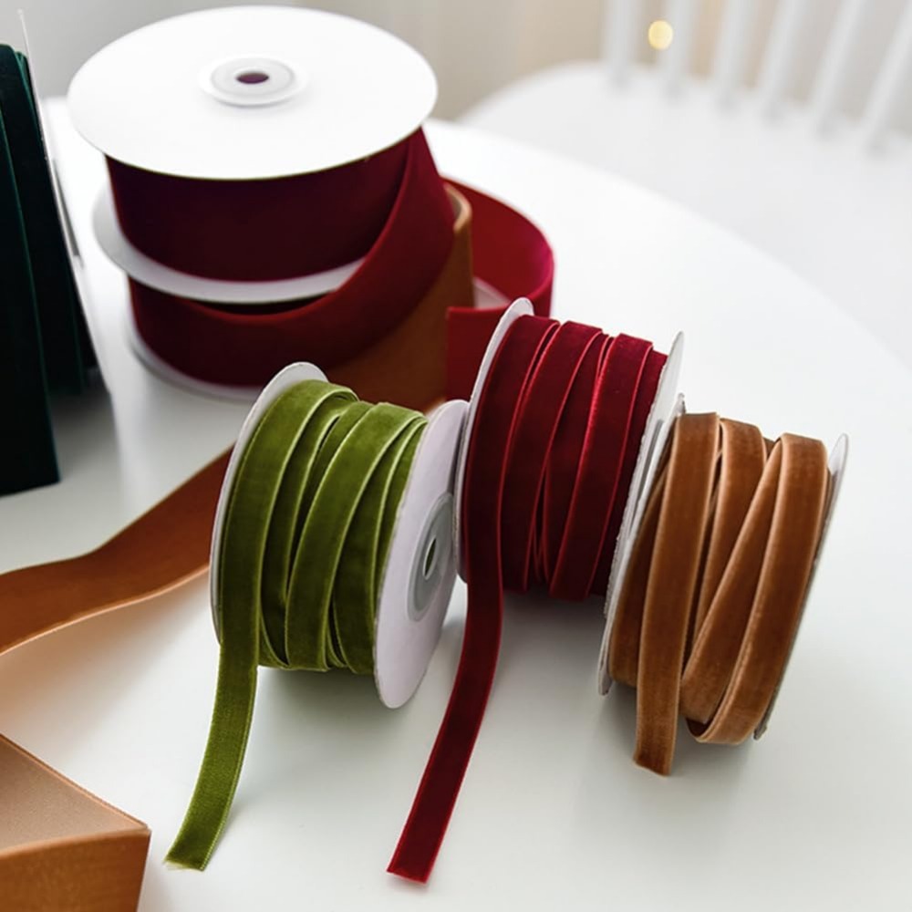 2 rulo 21.88 Metre 3/8 Inç Yeş - Velvet Ribbon Roll incelemesi ve fiyatı