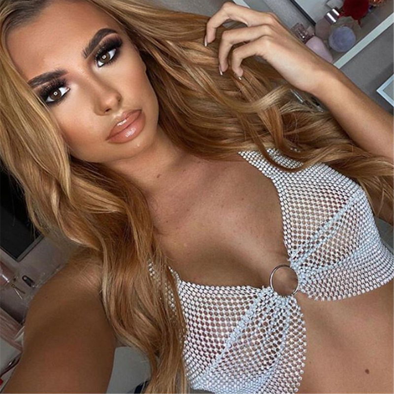 Kadınlar Seksi Halter Push Up  - Crystal Mesh Fabric incelemesi ve fiyatı