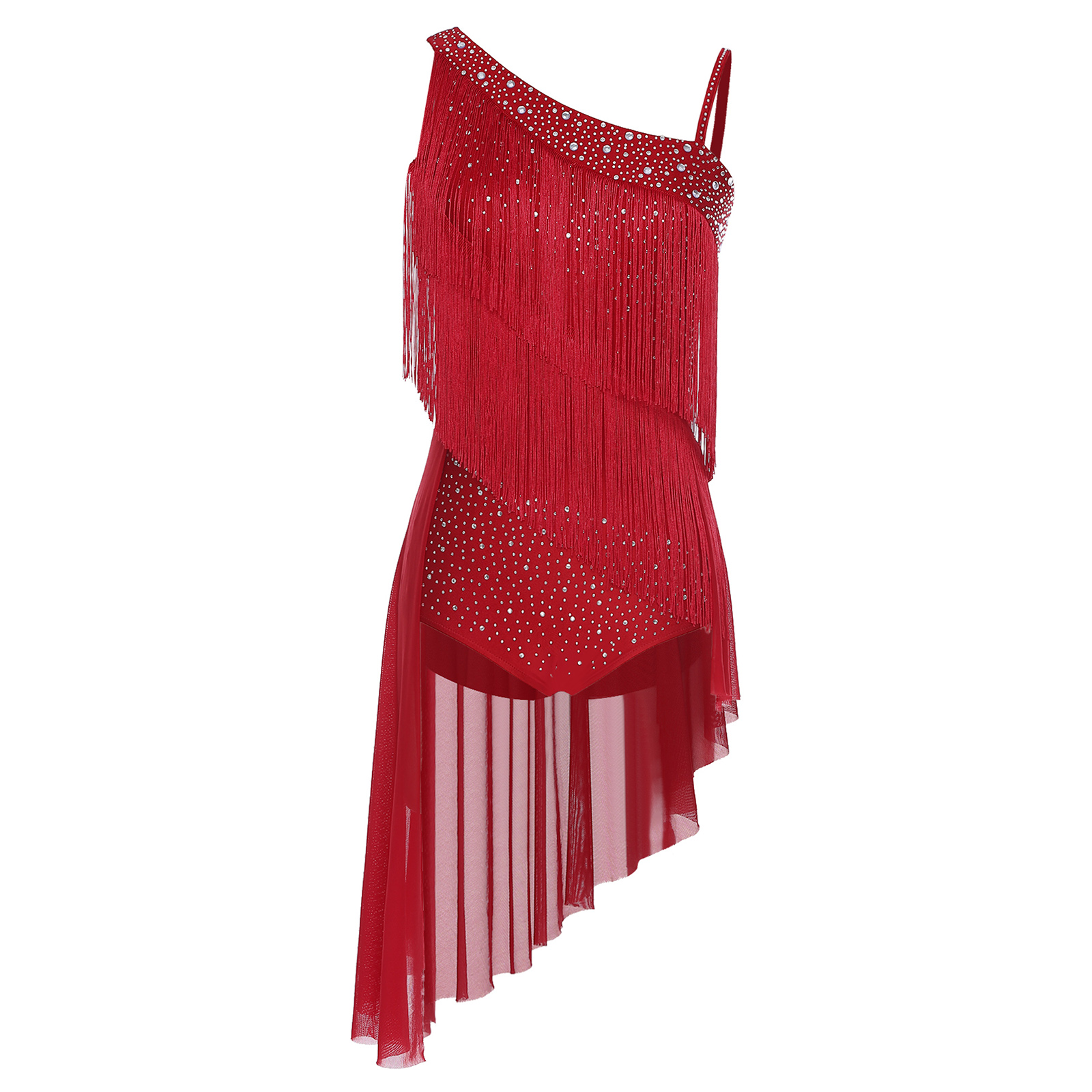 Kadın Püsküllü Latin Dans Mayo - Rhinestone Banding Trim incelemesi ve fiyatı