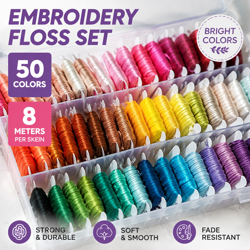%100 Pamuk Nakış İpliği Seti,  - Embroidery Craft incelemesi ve fiyatı